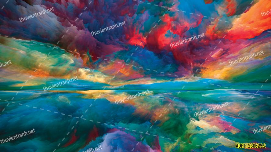 Tranh dán tường hoa văn trừu tượng- -ADHTT230623-2 - Tranh tường chất lượng cao